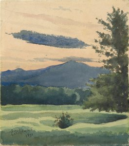 yeşil çayır by Louis Michel Eilshemius