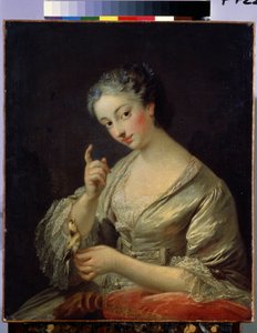 Kuşlu kadın (Kuşlu kadın). Louis Michel Van Loo