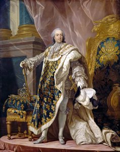 Kraliyet kostümü içinde Louis XV portresi