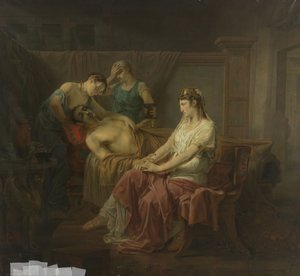 Ölümcül yaralanan Mark Anthony, Kleopatra ile