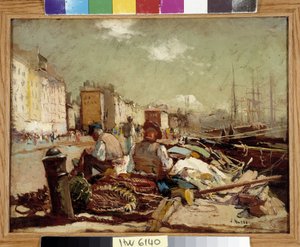 Ağları yağmalayan pecheurs Louis Nattero'nun tablosu (1875-1915) Zorunlu söz: Provence, Marsilya'nın koleksiyon temeli saygıları by Louis Nattero