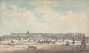 Bahçelerden Görülen Château de Versailles, 1779. by Louis Nicolas de Lespinasse