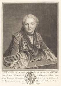 Marie Gallise de la Fontaine by Louis Petit after Maurice Quentin de La Tour