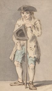 Tricorn Şapka Tutan Asalı Dilenci by Louis Philippe Boitard