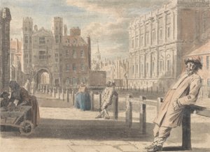 Holbein's Gateway ve Jones's Ziyafet Evi, Whitehall... by Louis Philippe Boitard