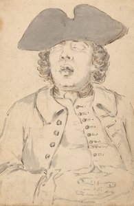 Ağzı Tamamen Açık ve Elleri Çapraz Uyuyan Adam by Louis Philippe Boitard