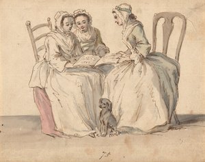 Üç Oturan Bayanlar by Louis Philippe Boitard