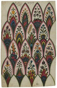 Hint motifleri taslağı, 1793. by Louis Philippe Lemeunnié