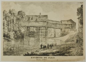 Paris Çevresi: Alfort Mill by Louis Pierre Baltard