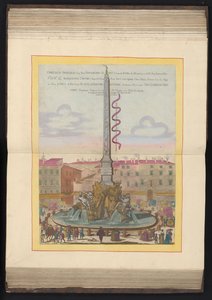 Vierstromenfontein te Roma Obelisco Panphilio gia nell ippodrom (...) (nesne üzerindeki başlık) by Louis Rouhier