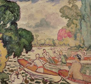 Bois de Boulogne'daki tekneler by Louis Valtat