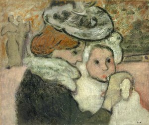 Anne ve Çocuk (Mme Valtat ve oğlu, kot pantolon); Anne ve Çocuk (Mme Valtat ve oğlu Jean) by Louis Valtat
