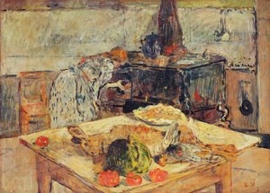 Mutfak; La mutfağı, c.1906 (beşik panelde yağlı boya) by Louis Valtat