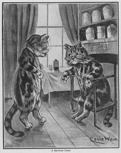 Ciddi Bir Vaka (gravür) by Louis Wain