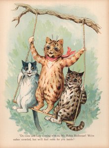 Louis Wain Kedileri (kromolitho)