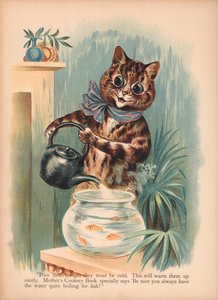 Louis Wain Kedileri (chromolitho) by Louis Wain