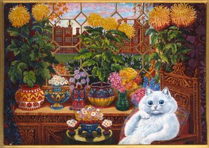 Master of Cat College (guaj) by Louis Wain