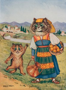 Lütfen, bir portakal istiyorum by Louis Wain