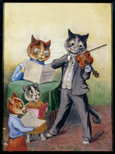 Mewsical Ailesi (sic) by Louis Wain