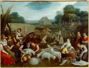 Yaz (tuval üzerine yağlıboya) by Louis de (circle of) Caullery