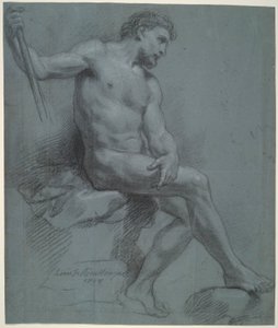 Oturan Erkek Çıplak Profilde by Louis de Boullogne the Younger