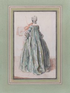 Keman Çalan Kadın, Arkadan Görünüş, yak. 1758-59.