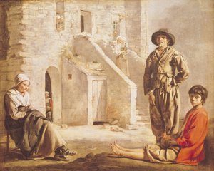 Köylüler Evlerinin Önünde, c.1641