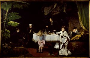 Serada kahvaltı Louise Abbema (1858-1927) 1877 Sun tarafından Tablo. 1,94x3,08 m Pau, Güzel Sanatlar Müzesi.