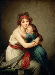 Kızı Julie ile Otoportre, c. 1789.