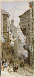 Edinburgh sokak sahnesi by Louise Ingram Rayner