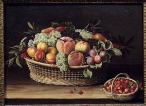Meyve sepeti ve çilek sepetleri Tablo Louise Moillon (1610-1696) 1635 Toulouse, Musee des Augustins