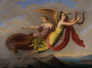 Hafıza ve Hayal Gücü, c.1830 (tuval üzerine yağlıboya) by Louise Seidler