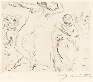 Das Gastmahl des Trimalchio: pl. XI Trimalchio Ziyafeti: pl. XI, 1919 by Lovis Corinth