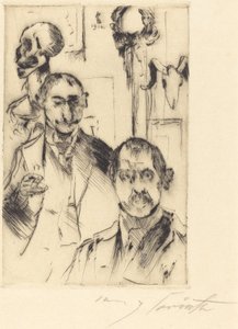 İskeletli Çift Portre by Lovis Corinth