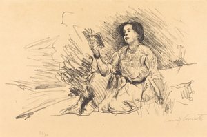 kız okuma by Lovis Corinth