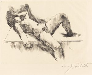 Yatan Kadın Çıplak III, 1913. by Lovis Corinth