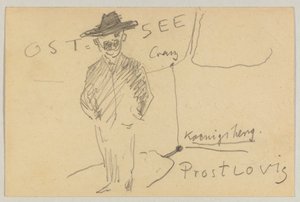 Lovis Corinth'ten Carl Strathmann'a: 10 Nisan 1903 tarihli posta kartı by Lovis Corinth