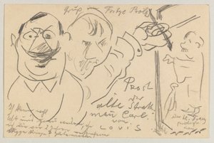 Lovis Corinth'ten Carl Strathmann'a: 10 Ağustos 1904'te damgalanmış kartpostal by Lovis Corinth