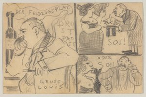 Lovis Corinth'ten Carl Strathmann'a: posta damgası 12 Aralık 1898 olan kartpostal by Lovis Corinth
