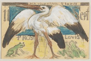 Lovis Corinth'ten Carl Strathmann'a: posta damgası 12 Eylül 1905 olan kartpostal by Lovis Corinth