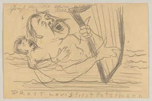 Lovis Corinth'den Carl Strathmann'a: 18 Temmuz 1903 tarihli posta kartı by Lovis Corinth
