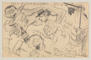 Lovis Corinth'ten Carl Strathmann'a: 20 Eylül 1901'de damgalanmış kartpostal by Lovis Corinth