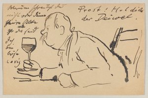 Lovis Corinth'den Carl Strathmann'a: 2 Eylül 1902'de damgalanmış kartpostal by Lovis Corinth