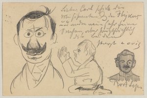 Lovis Corinth'ten Carl Strathmann'a: 30 Ocak 1903 tarihli posta kartı by Lovis Corinth