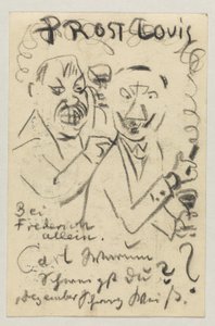 Lovis Corinth'ten Carl Strathmann'a: 30 Ekim 1907 tarihli posta kartı by Lovis Corinth