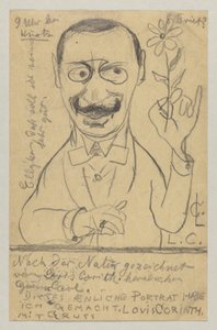Lovis Corinth'ten Bayan Elly Franke'e: kartpostal, posta damgası 28 Ağustos 1897 by Lovis Corinth
