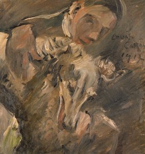 Max Mainer, bir Sibirya Tazı ile, 1917 by Lovis Corinth