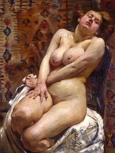 nine, çıplak kadın by Lovis Corinth