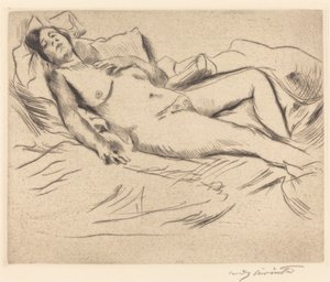 uyuyan kadın by Lovis Corinth
