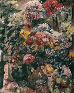 Kasımpatı ve Amaryllis ile Natürmort, 1922. by Lovis Corinth